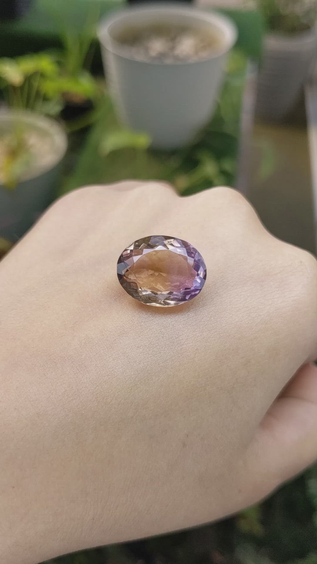 15.29 Ct. Ametrine from Madagascar Size Video