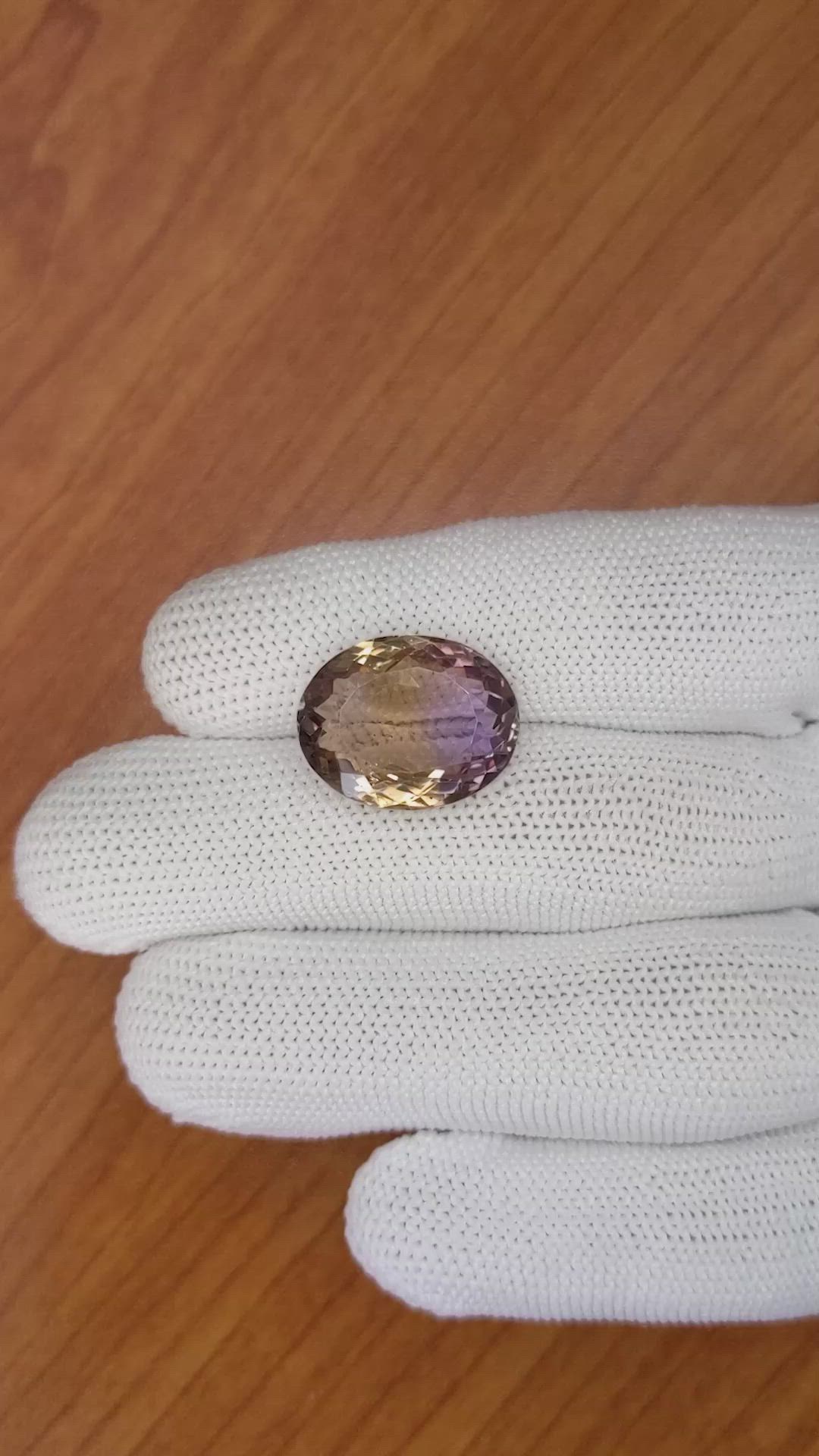15.29 Ct. Ametrine from Madagascar Size Video