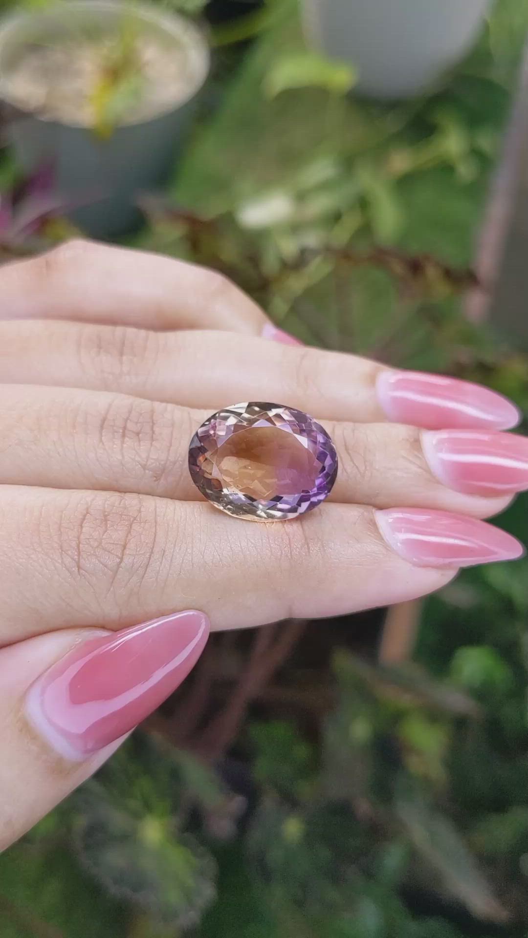 15.29 Ct. Ametrine from Madagascar Size Video