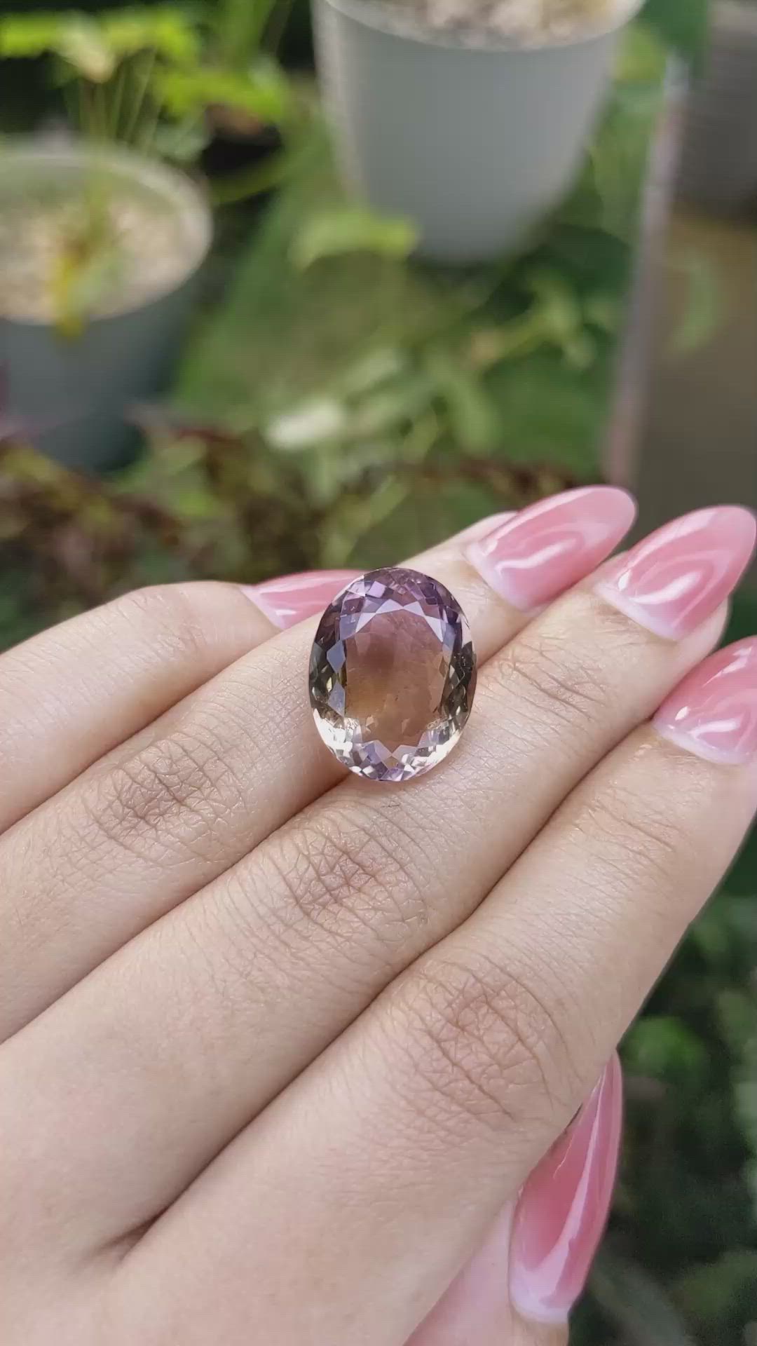 15.29 Ct. Ametrine from Madagascar Size Video