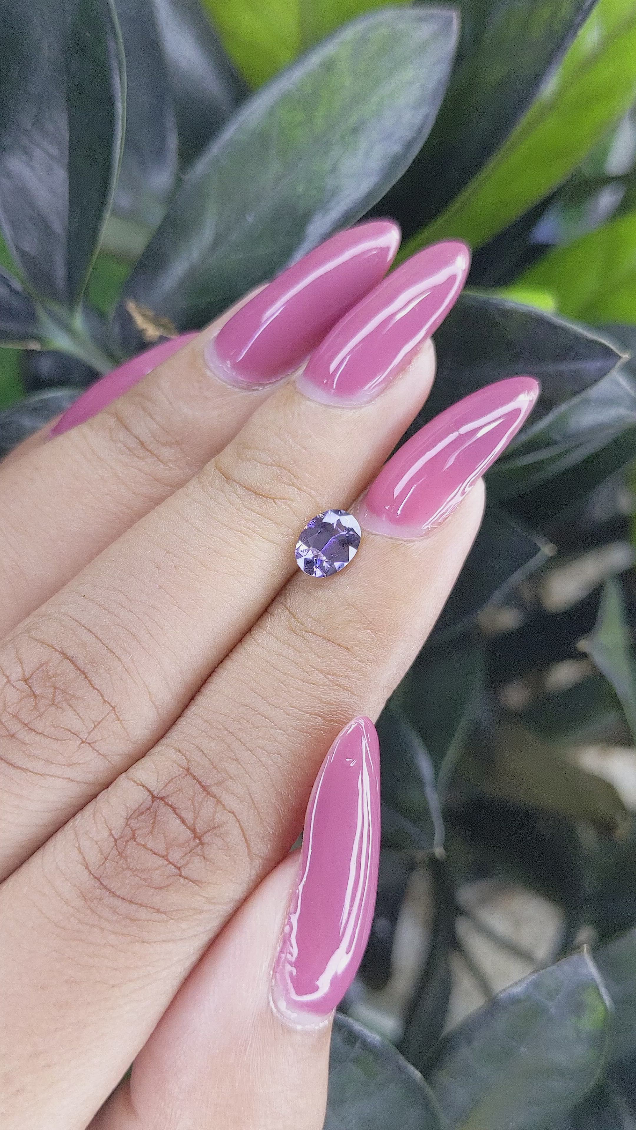 0.75 Ct. Spinel from Ceylon (Sri Lanka) Size Video