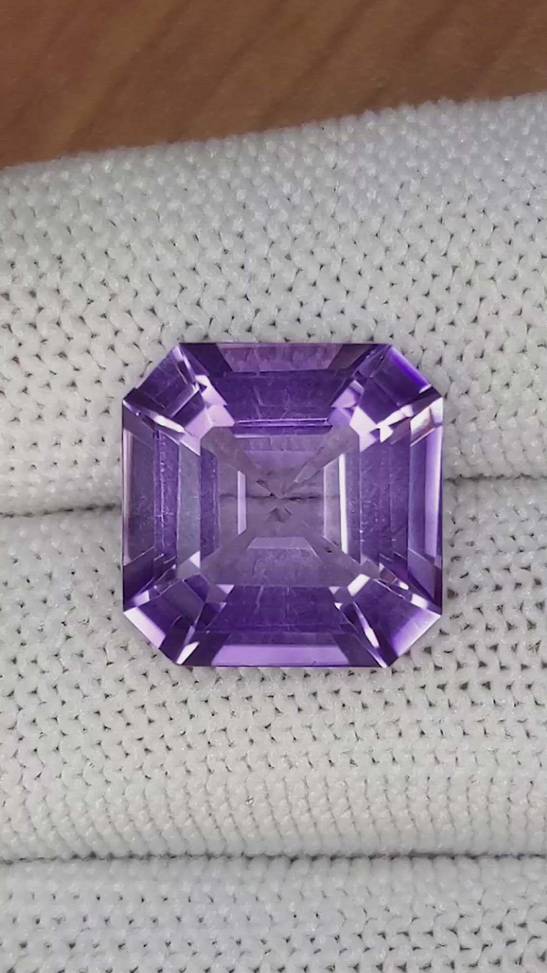 10.66 Ct. Amethyst from Brazil Size Video