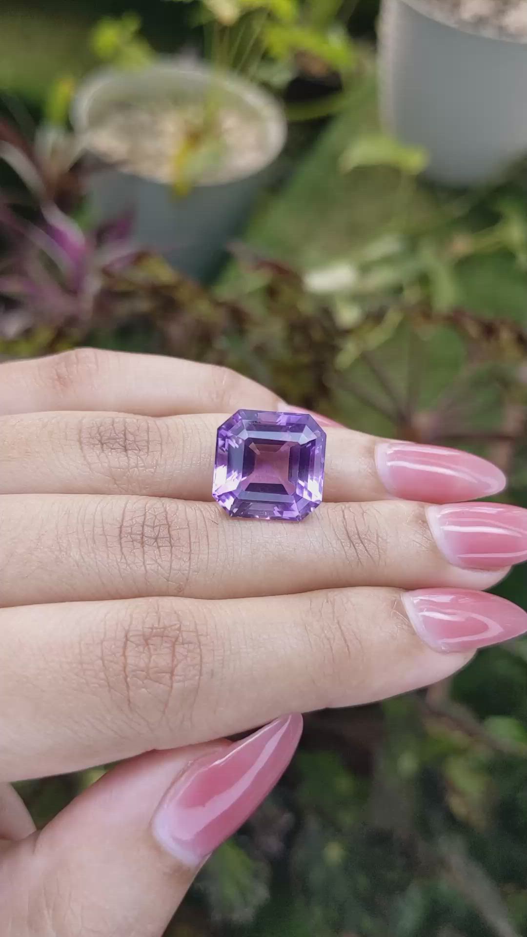 14.12 Ct. Amethyst from Brazil Size Video