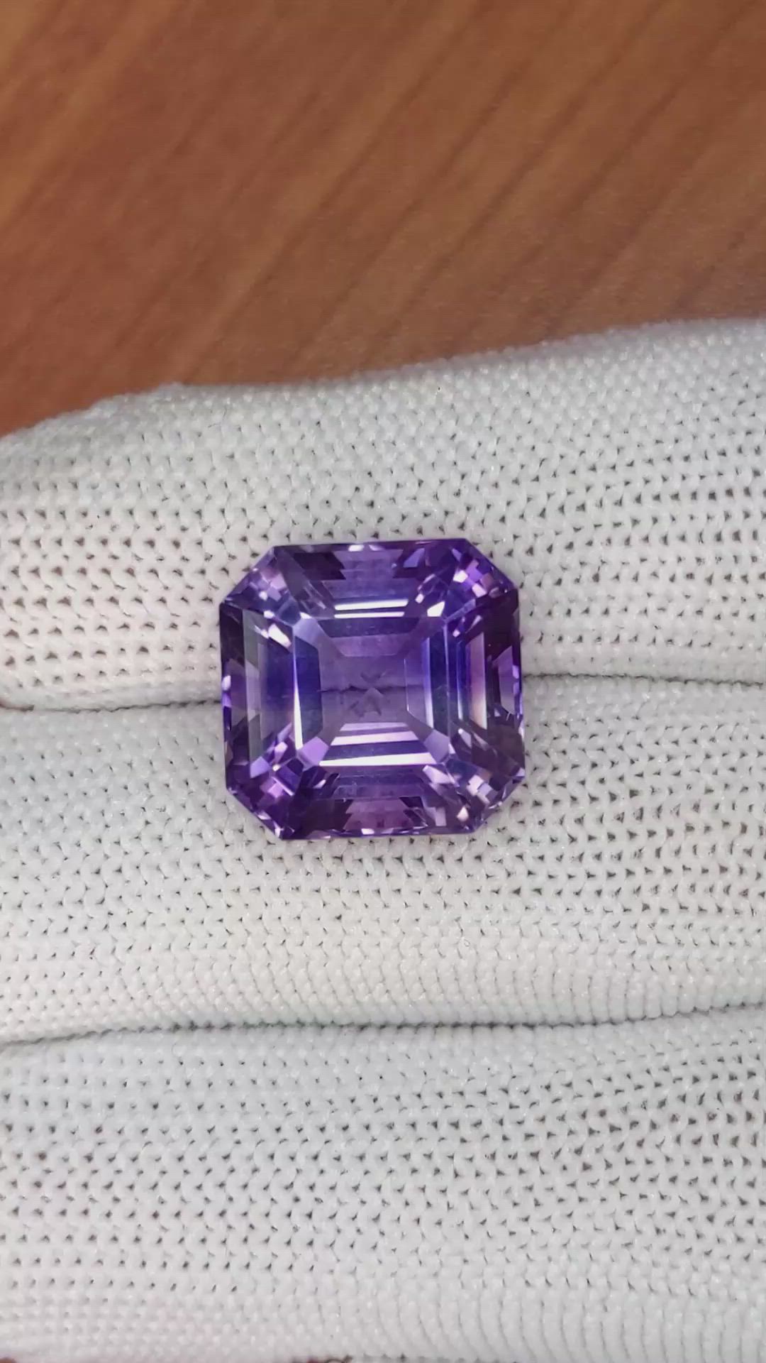 14.12 Ct. Amethyst from Brazil Size Video