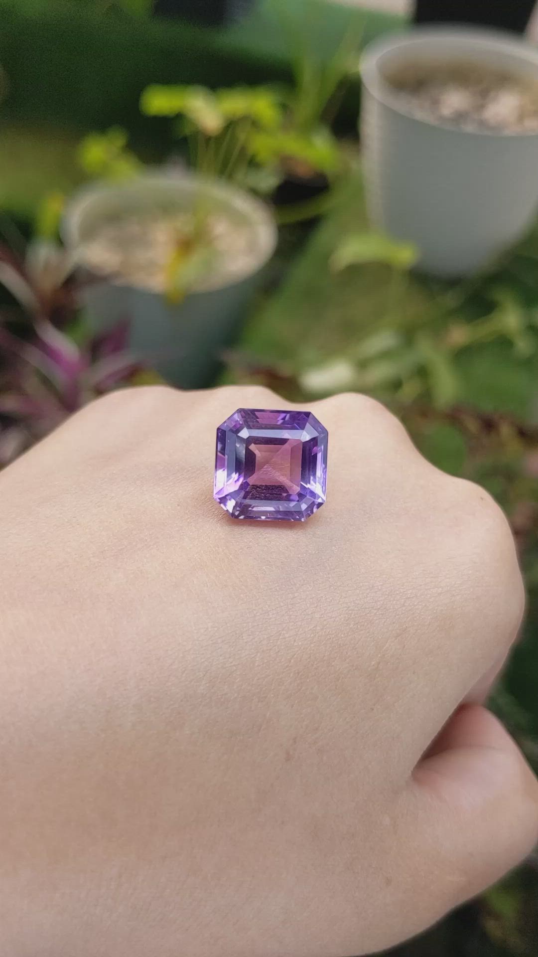 14.12 Ct. Amethyst from Brazil Size Video