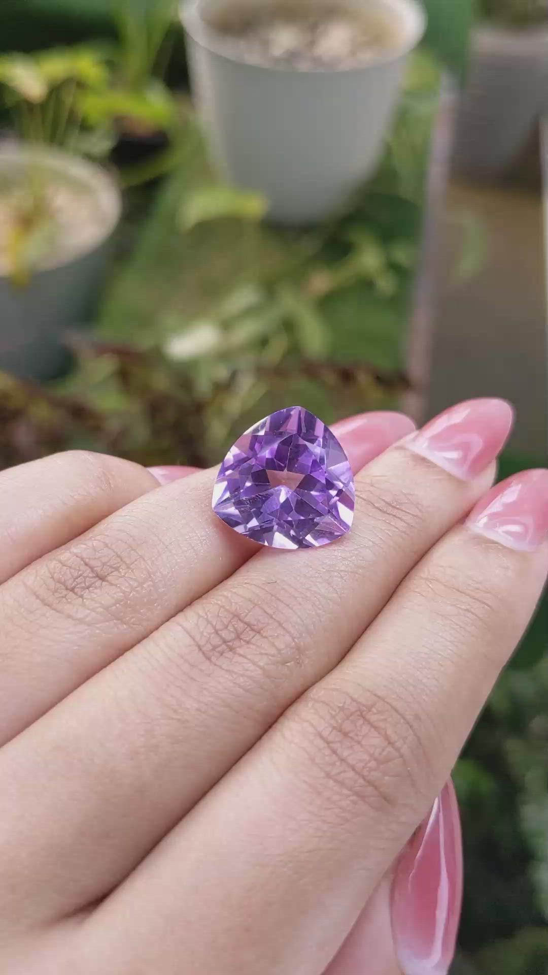 14.02 Ct. Amethyst from Brazil Size Video