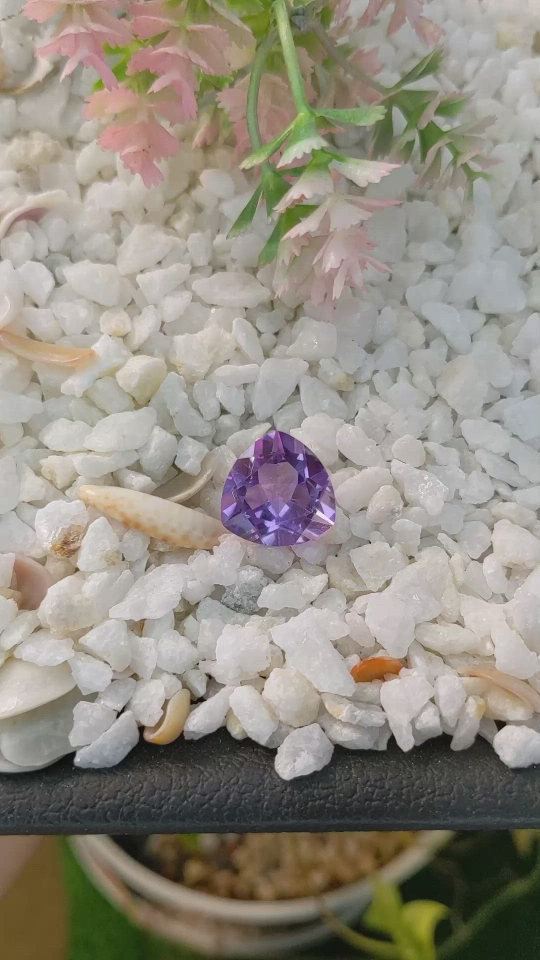 12.83 Ct. Amethyst from Brazil Size Video