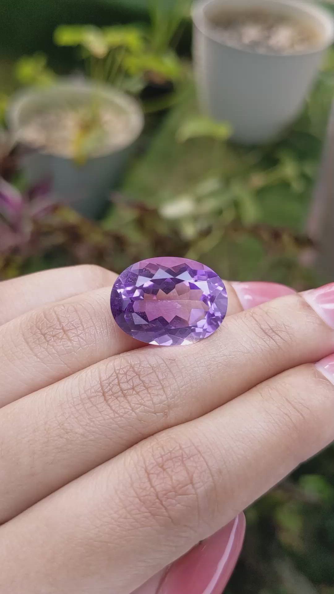 19.03 Ct. Amethyst from Brazil Size Video