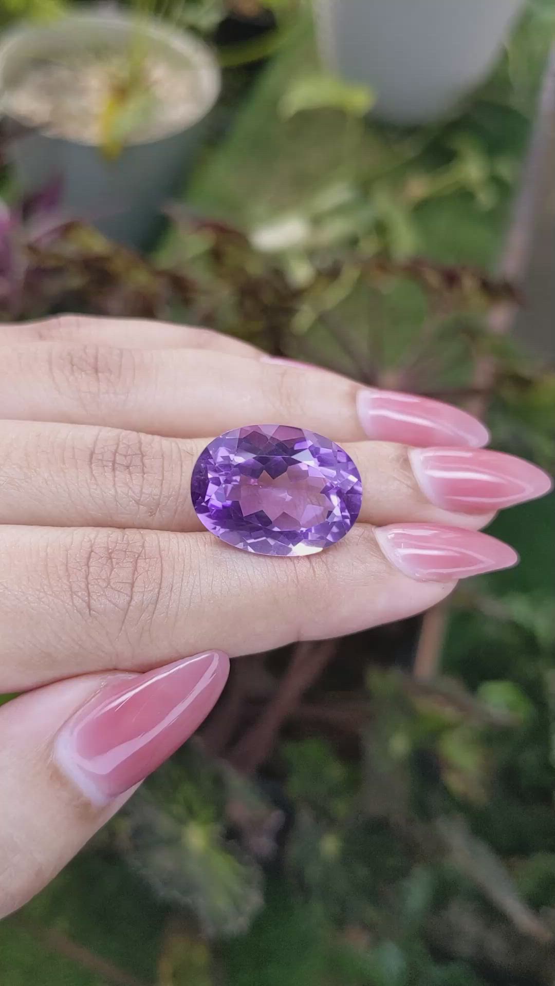 19.03 Ct. Amethyst from Brazil Size Video