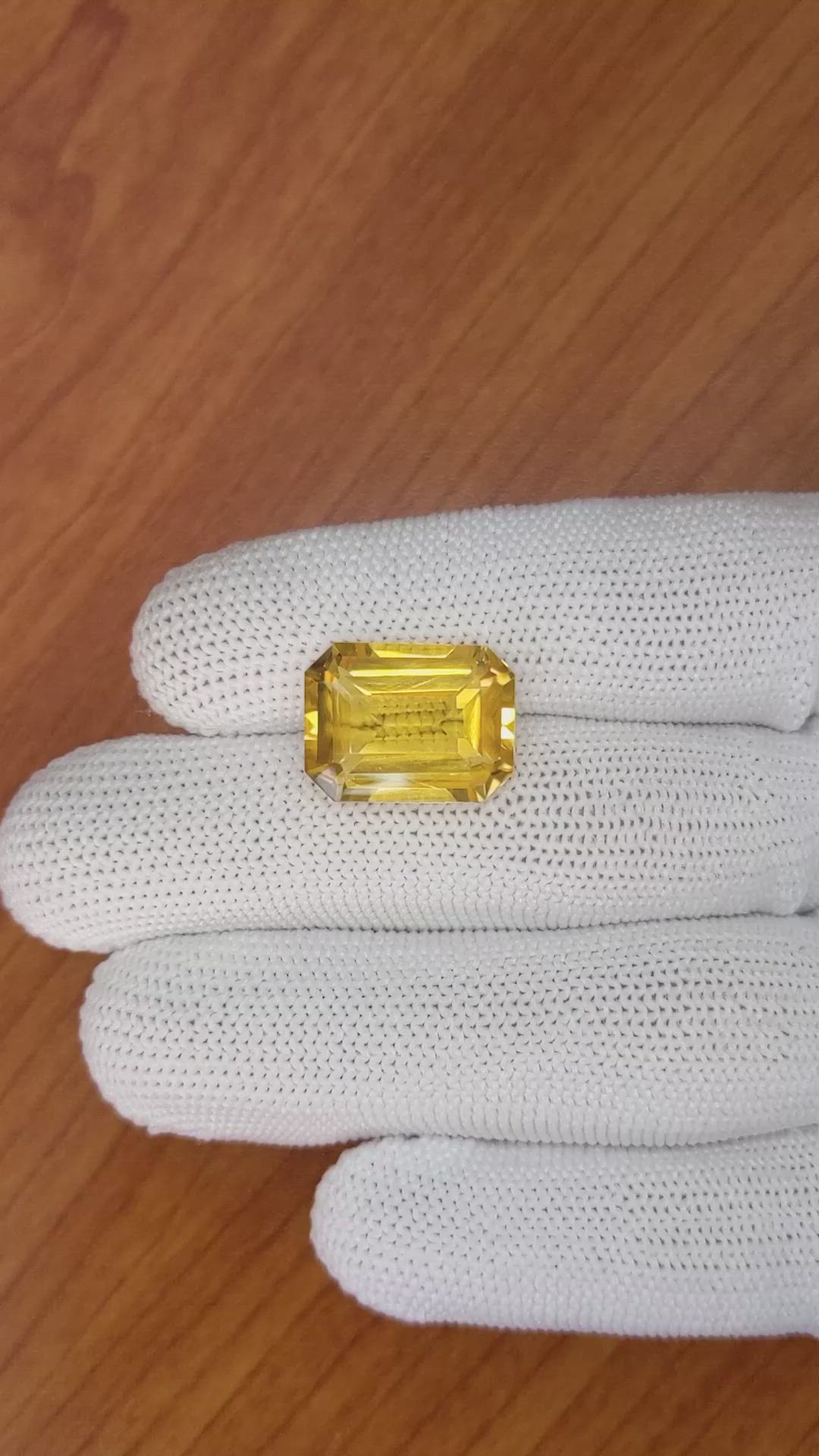 11.96 Ct. Citrine from Brazil Size Video