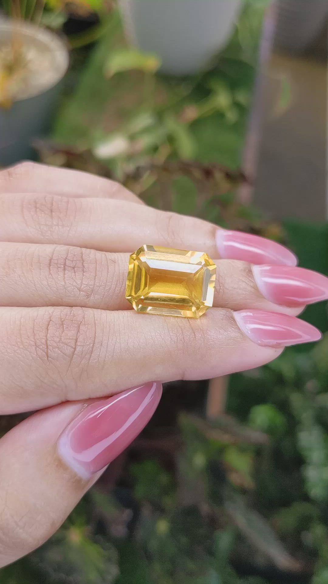 11.96 Ct. Citrine from Brazil Size Video