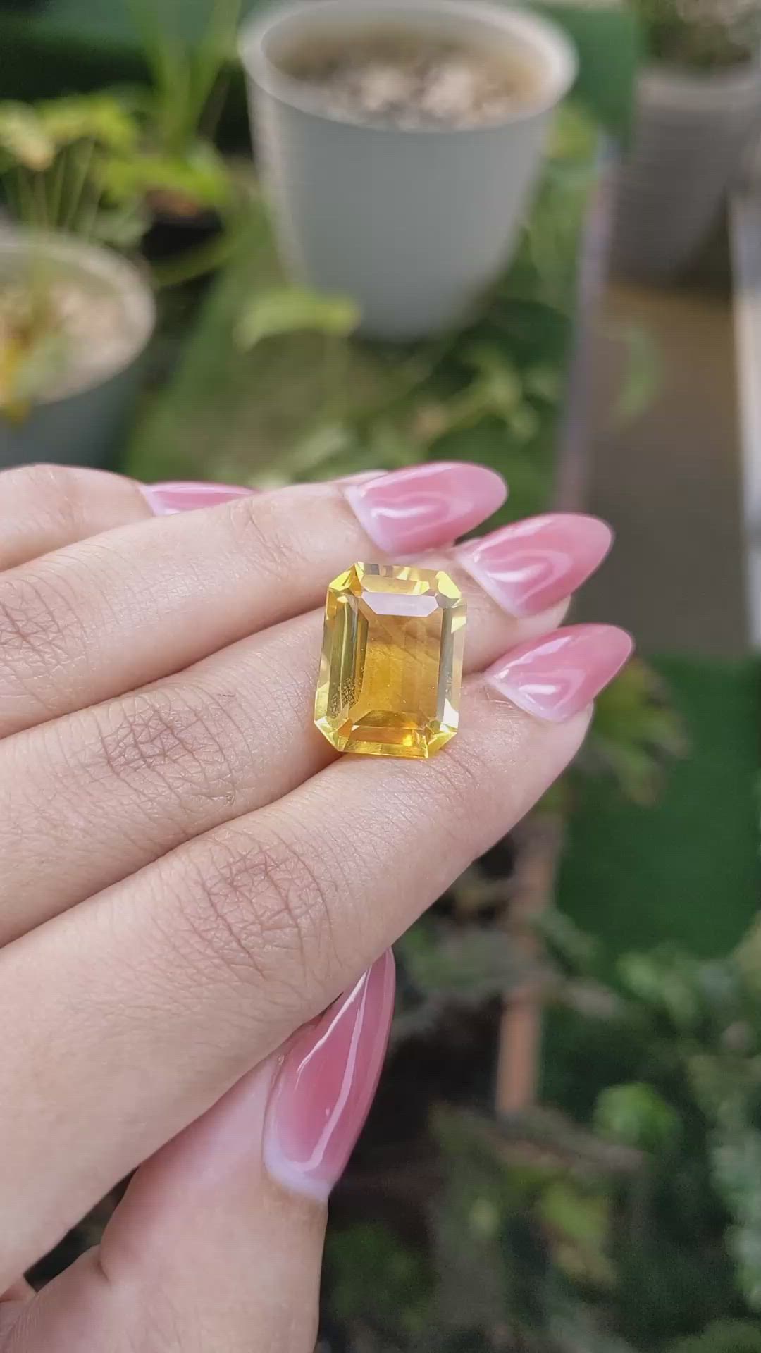 11.96 Ct. Citrine from Brazil Size Video