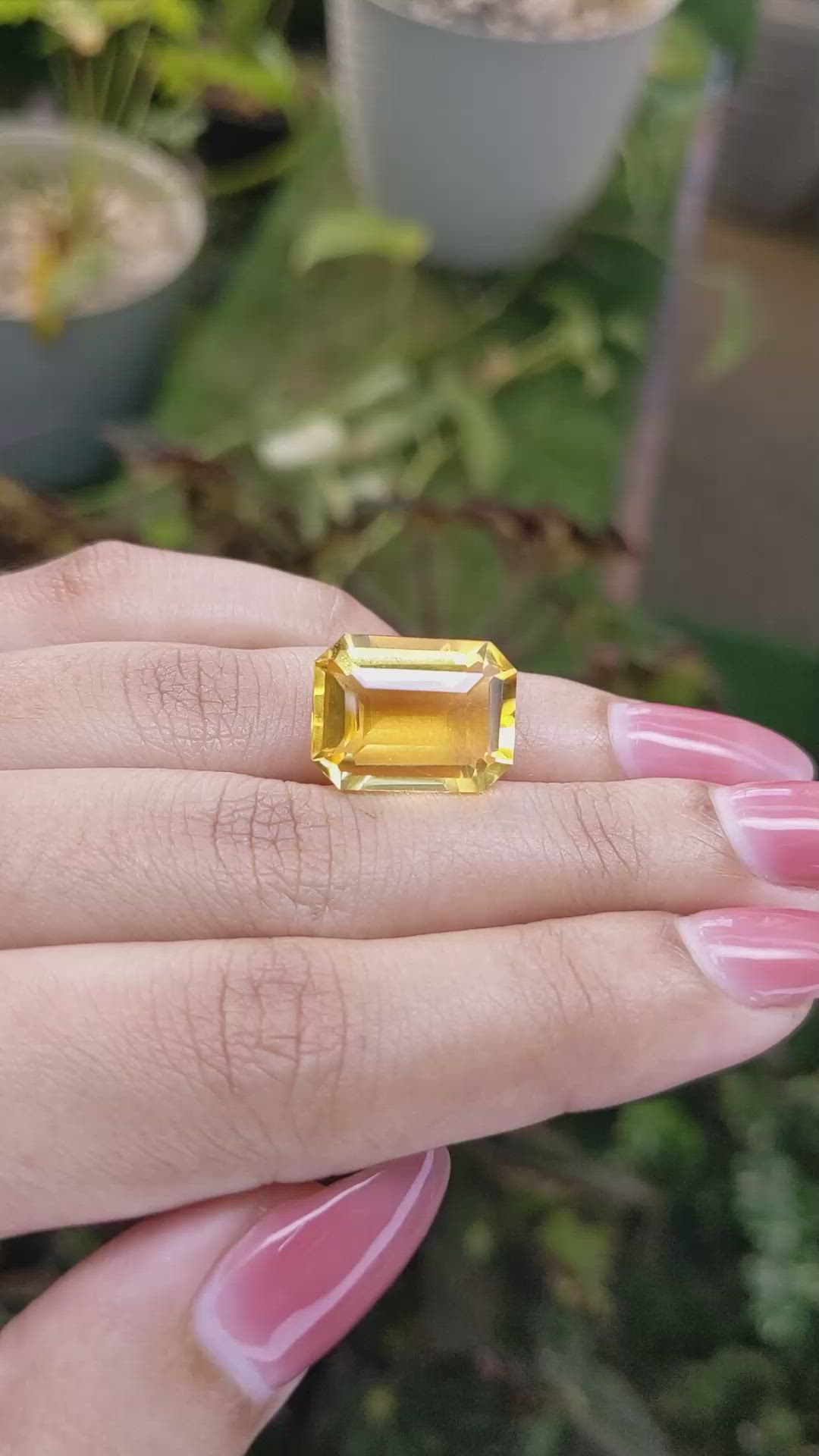11.96 Ct. Citrine from Brazil Size Video