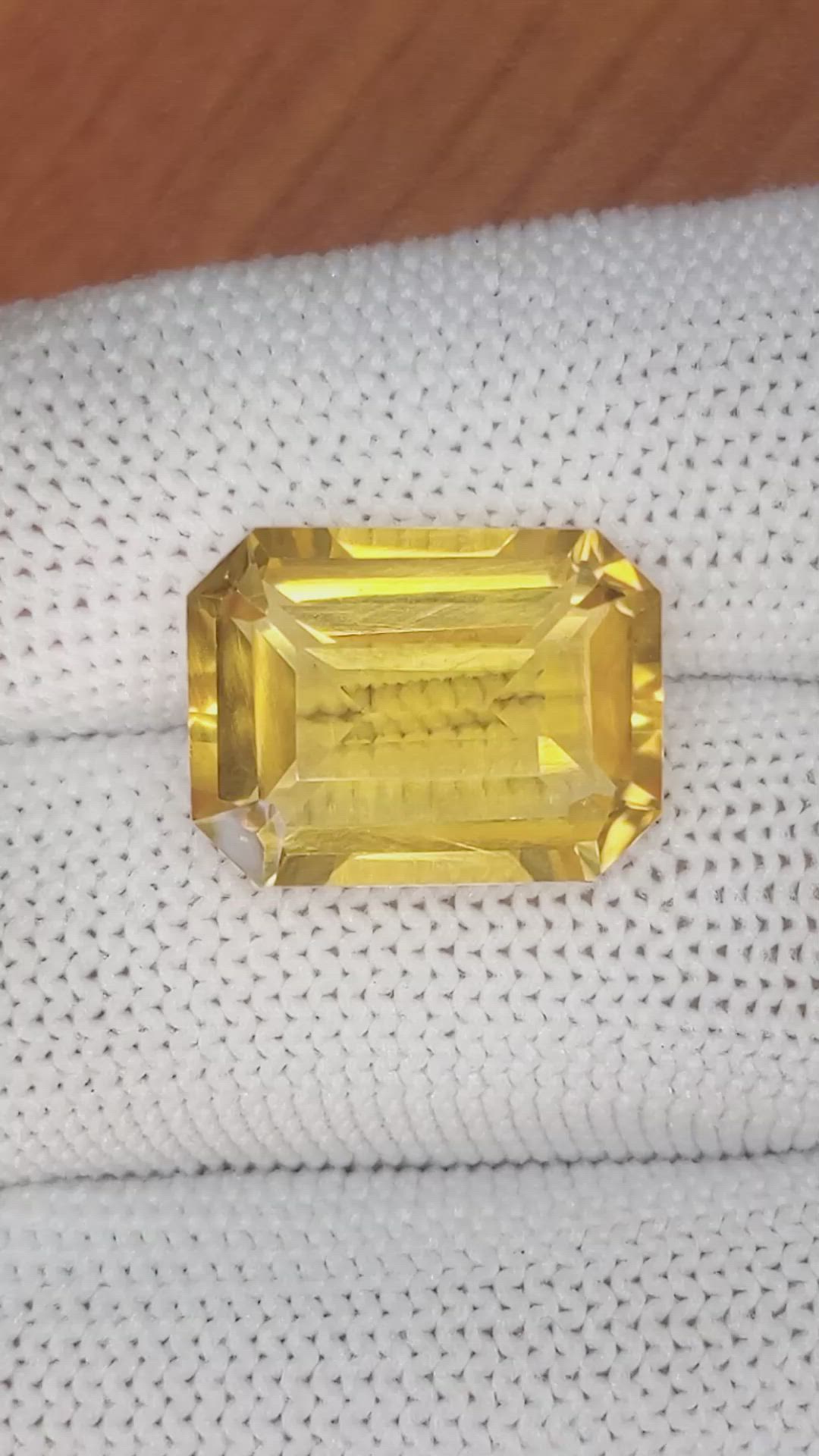 11.96 Ct. Citrine from Brazil Size Video