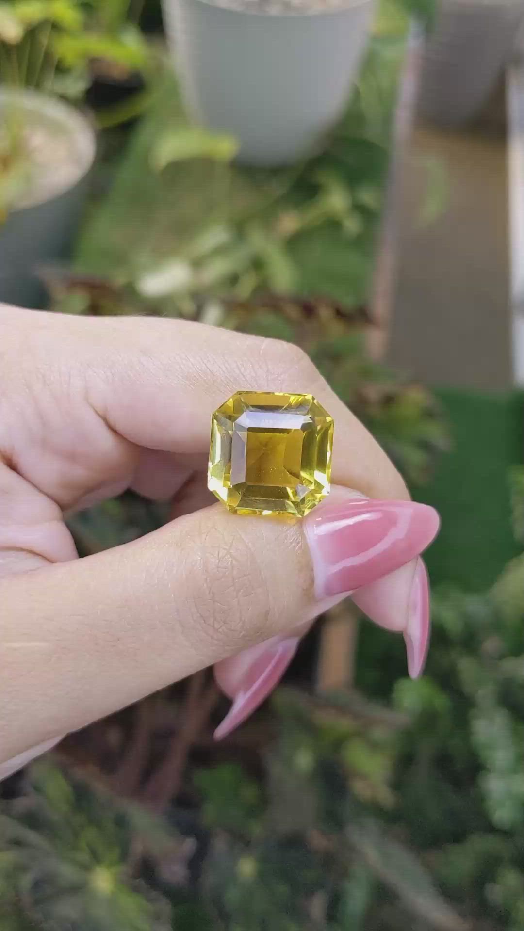 18.07 Ct. Citrine from Brazil Size Video