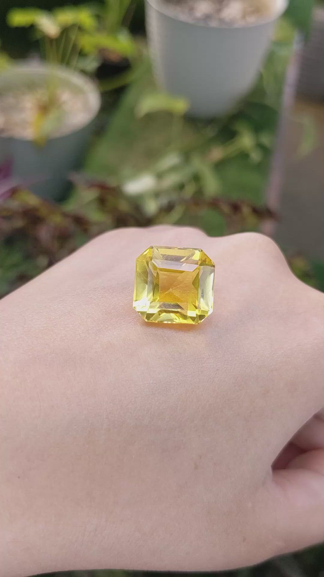 20.28 Ct. Citrine from Brazil Size Video
