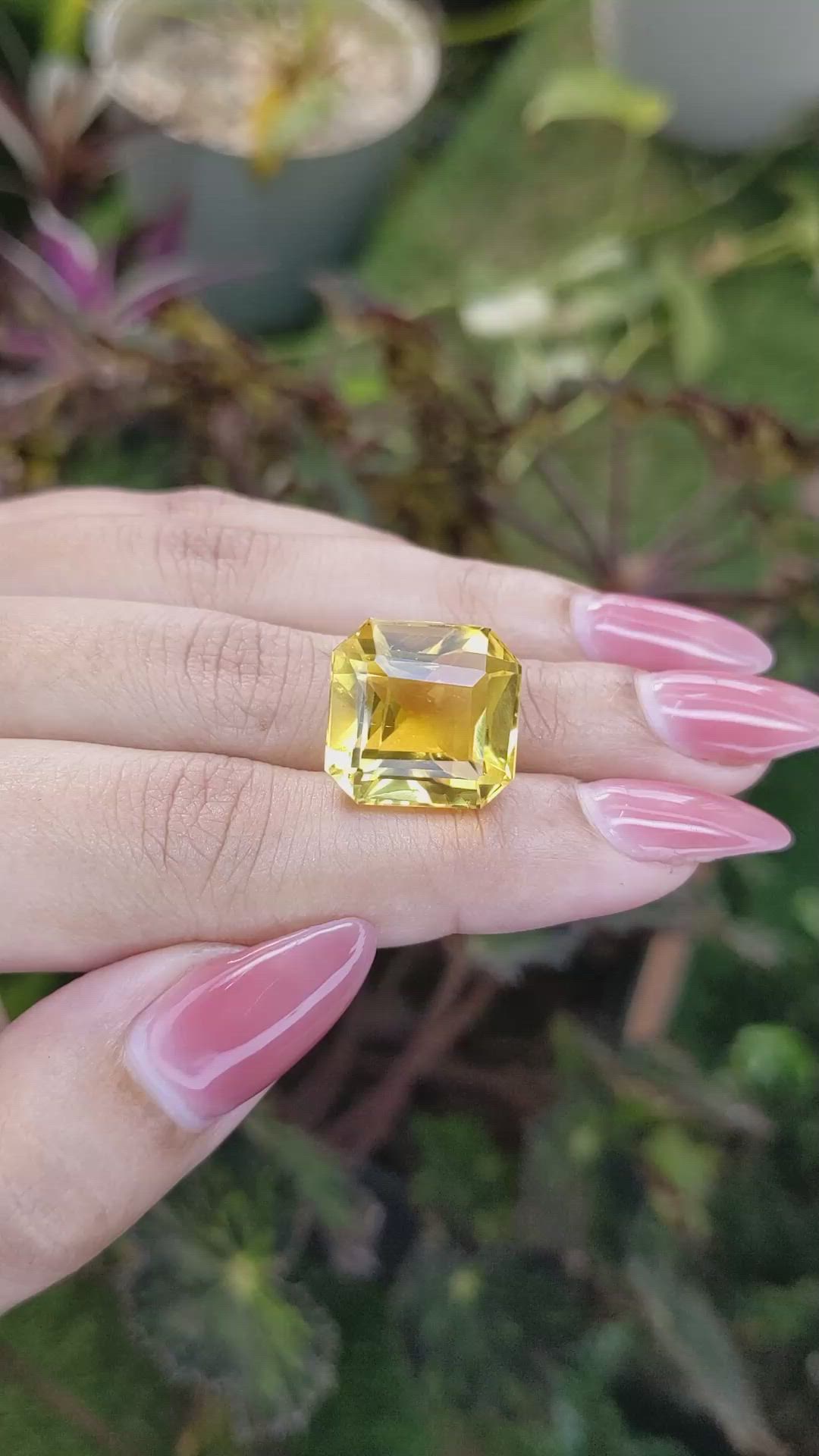 20.28 Ct. Citrine from Brazil Size Video
