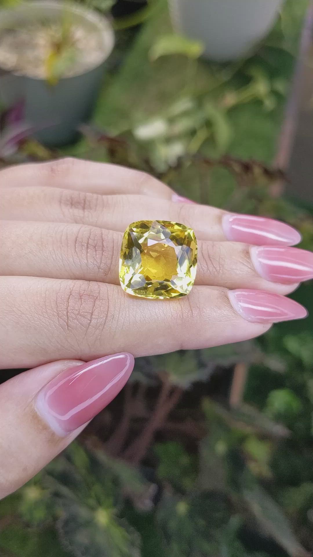 19.62 Ct. Citrine from Brazil Size Video