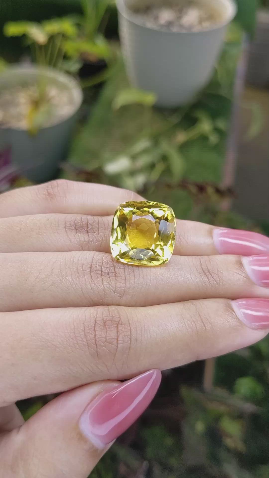 19.62 Ct. Citrine from Brazil Size Video