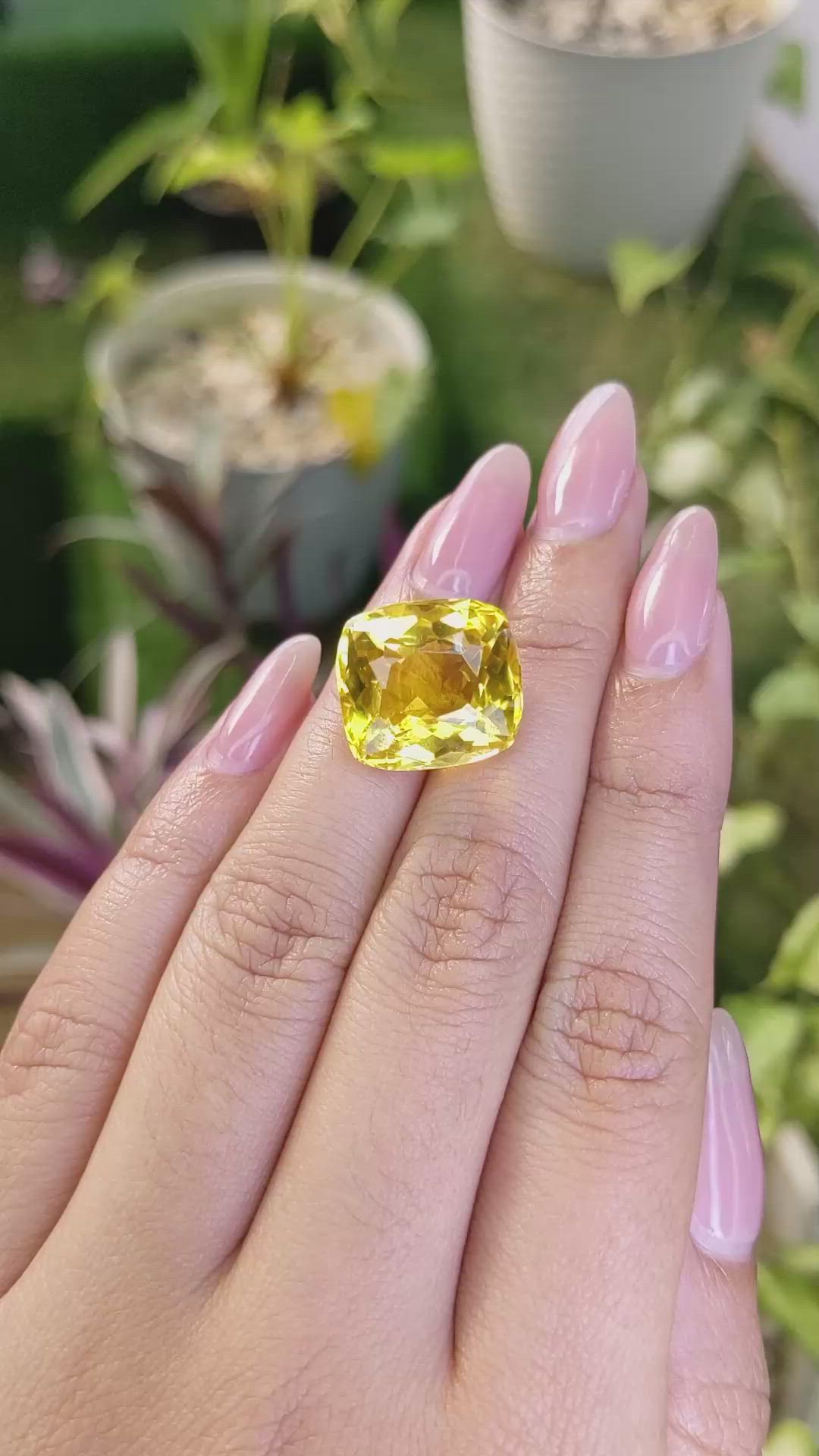 17.32 Ct. Citrine from Brazil Size Video