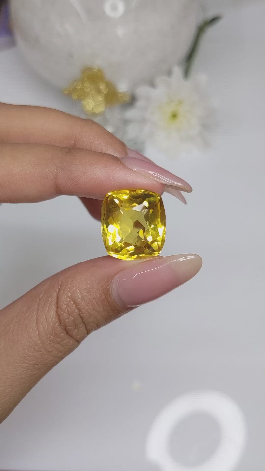 17.32 Ct. Citrine from Brazil Size Video