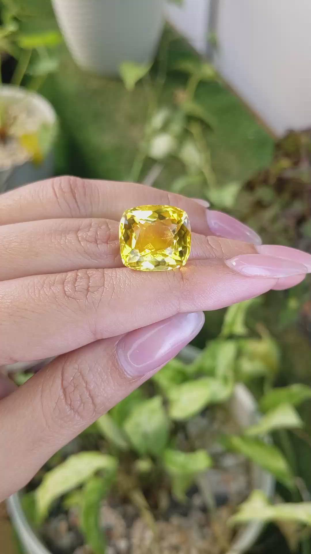 17.32 Ct. Citrine from Brazil Size Video
