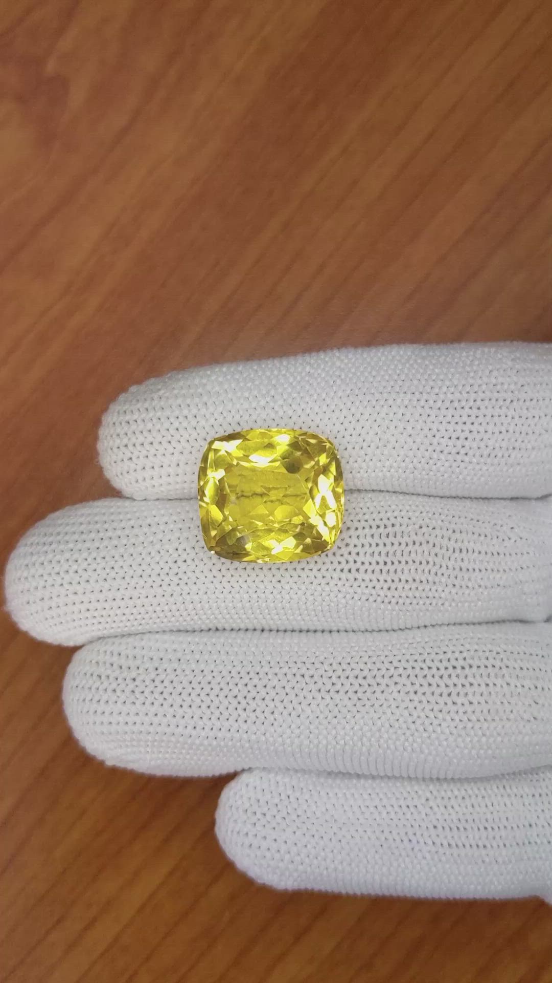 17.32 Ct. Citrine from Brazil Size Video