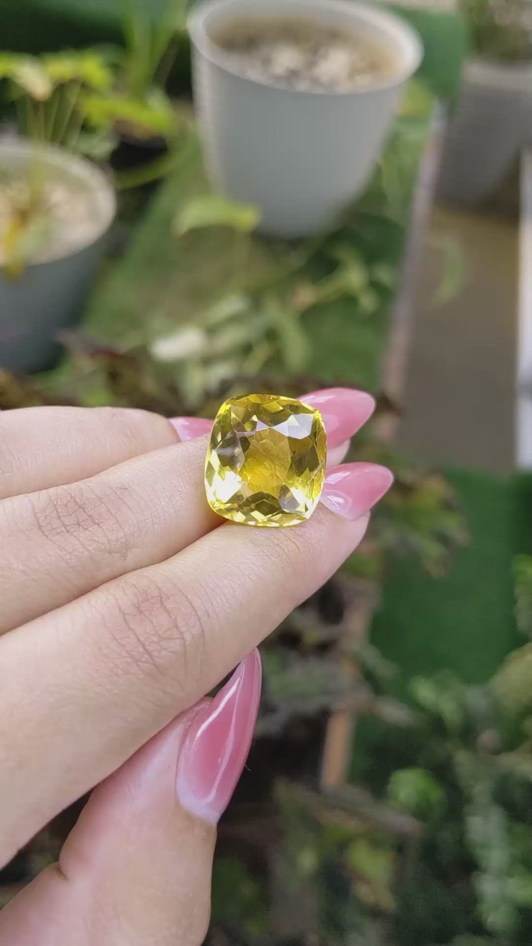 18.53 Ct. Citrine from Brazil Size Video