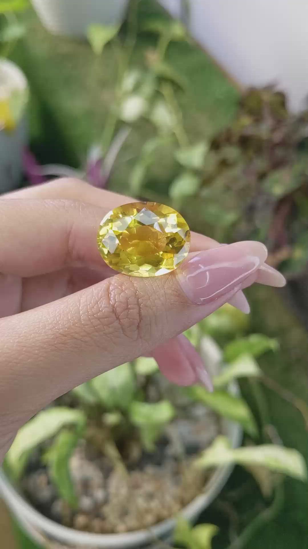 19.72 Ct. Citrine from Brazil Size Video