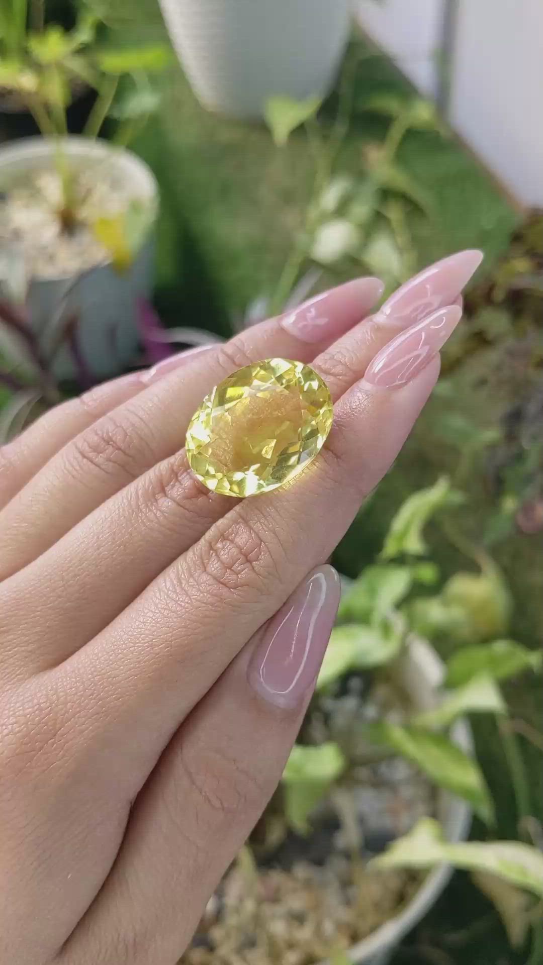 25.87 Ct. Citrine from Brazil Size Video