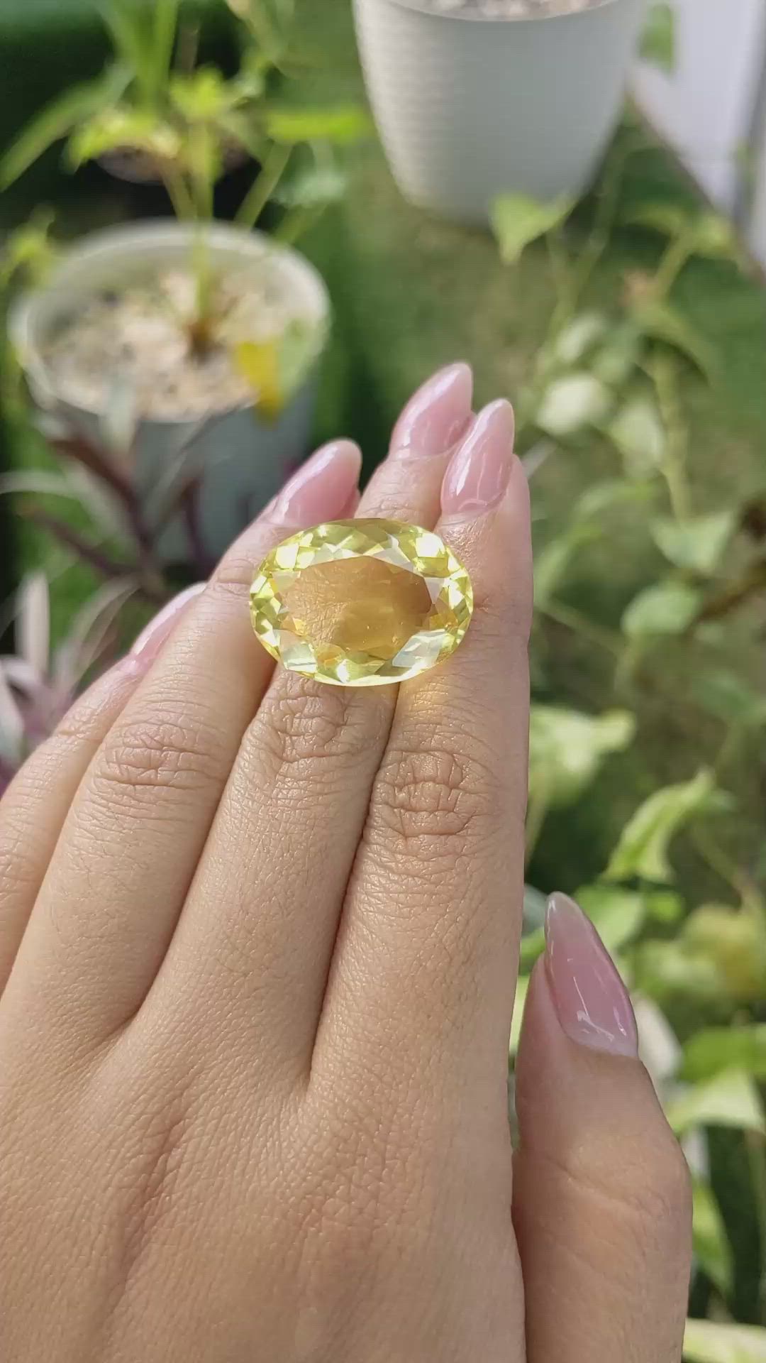 25.87 Ct. Citrine from Brazil Size Video