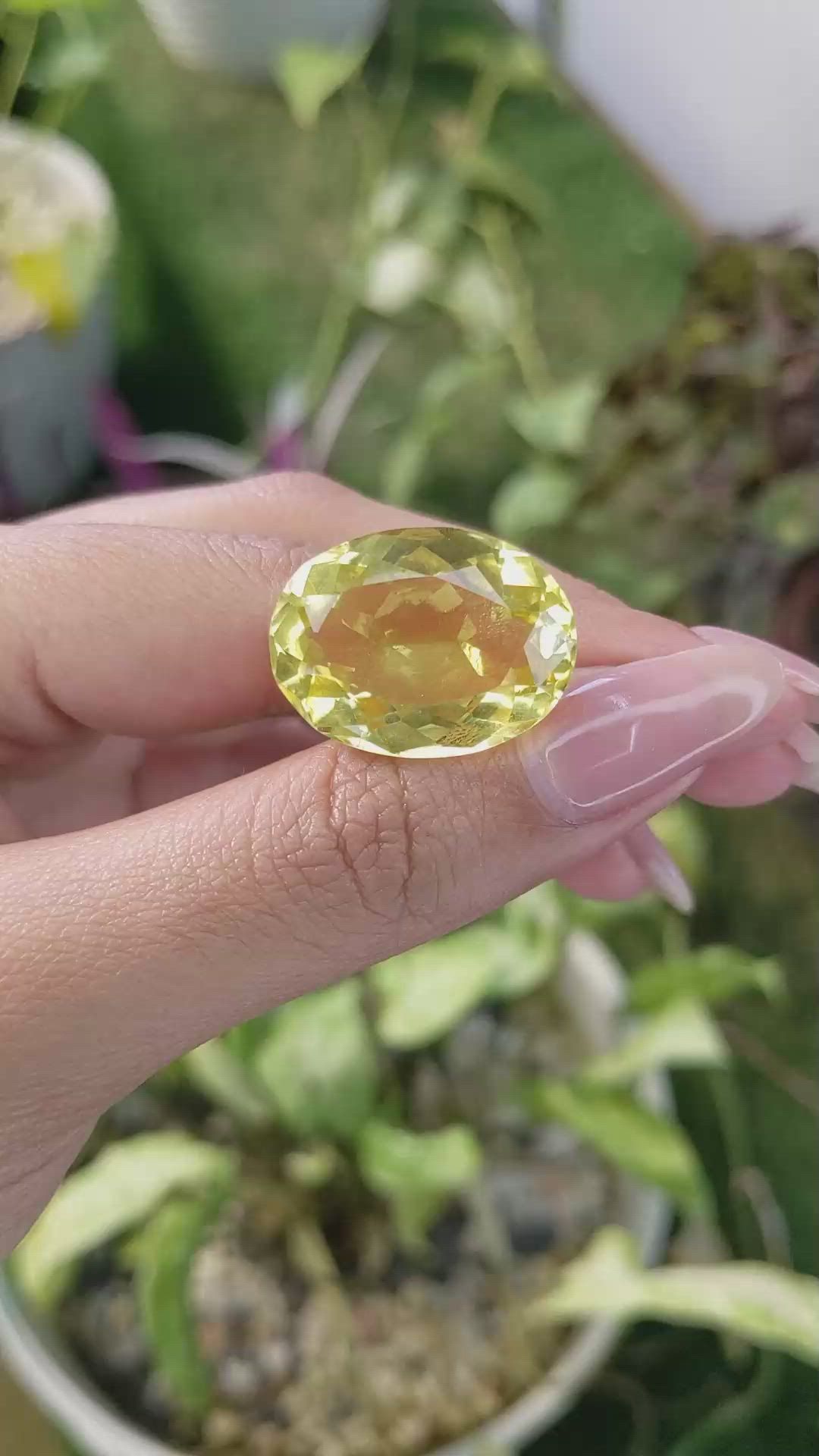 25.87 Ct. Citrine from Brazil Size Video