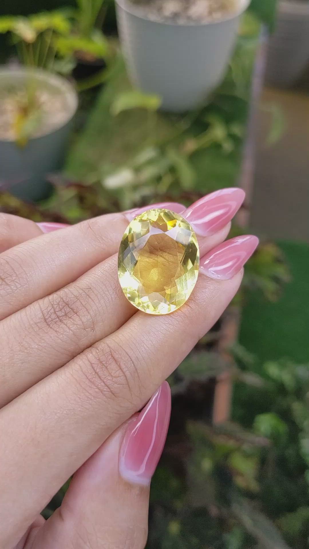24.36 Ct. Citrine from Brazil Size Video