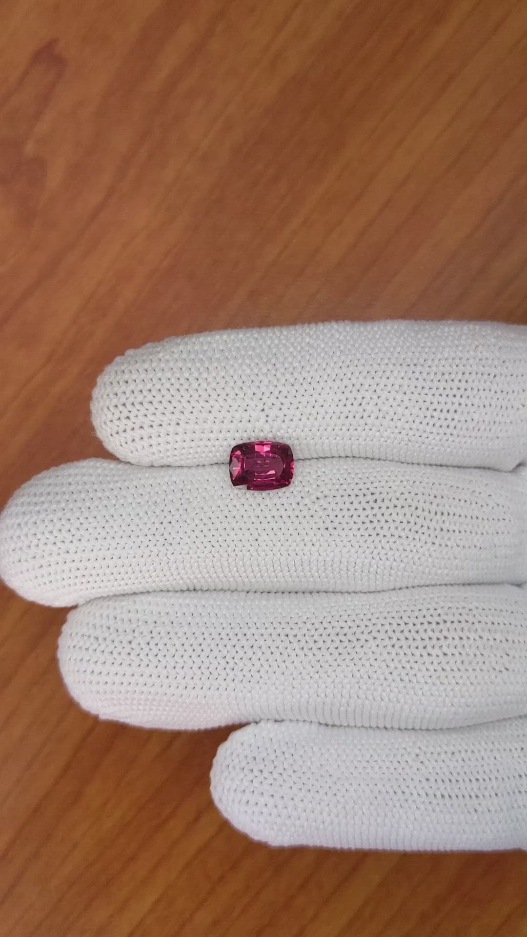 1.66 Ct. Rhodolite Garnet from Ceylon (Sri Lanka) Size Video