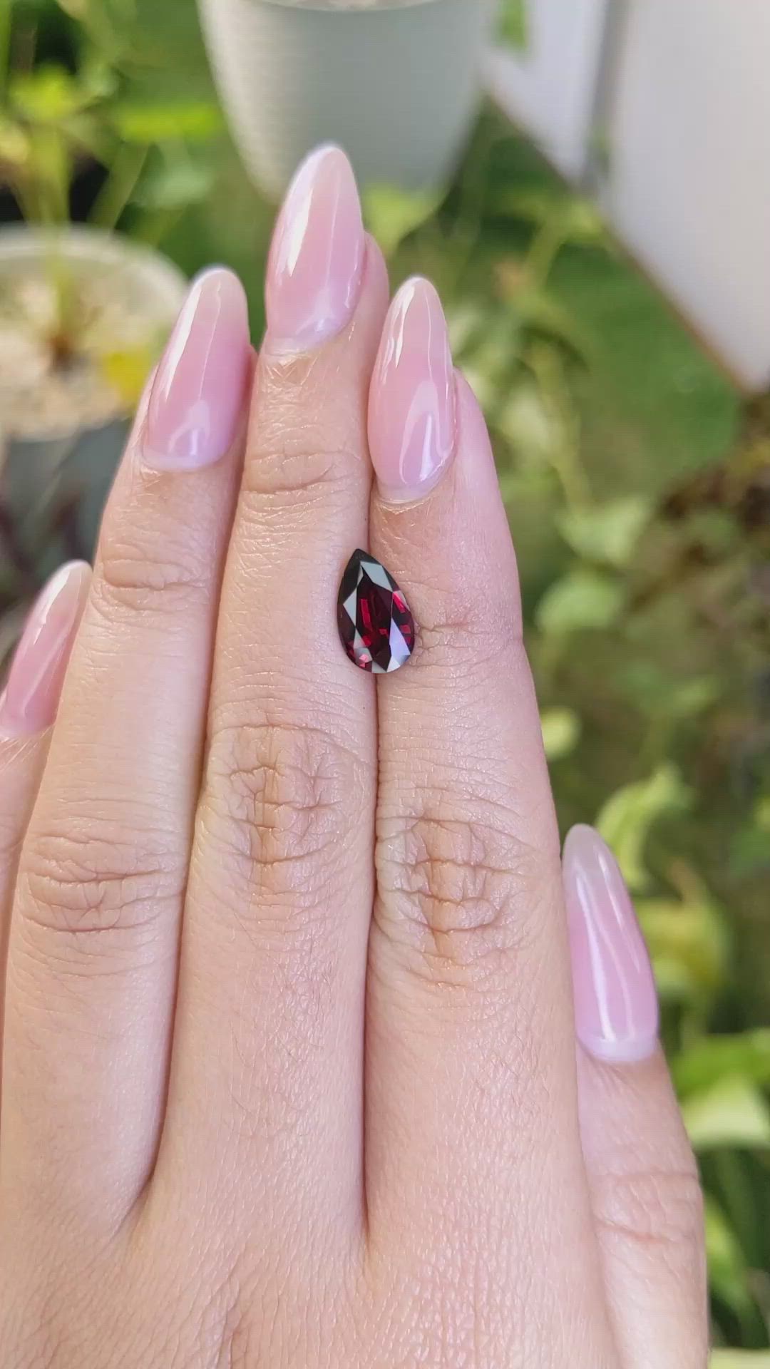 2.05 Ct. Almandine Garnet from Ceylon (Sri Lanka) Size Video