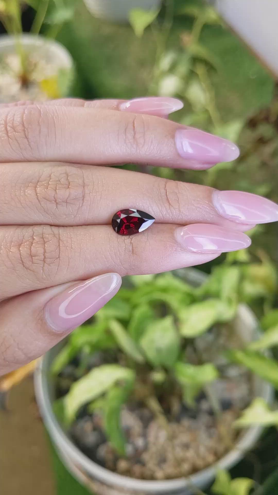 2.05 Ct. Almandine Garnet from Ceylon (Sri Lanka) Size Video