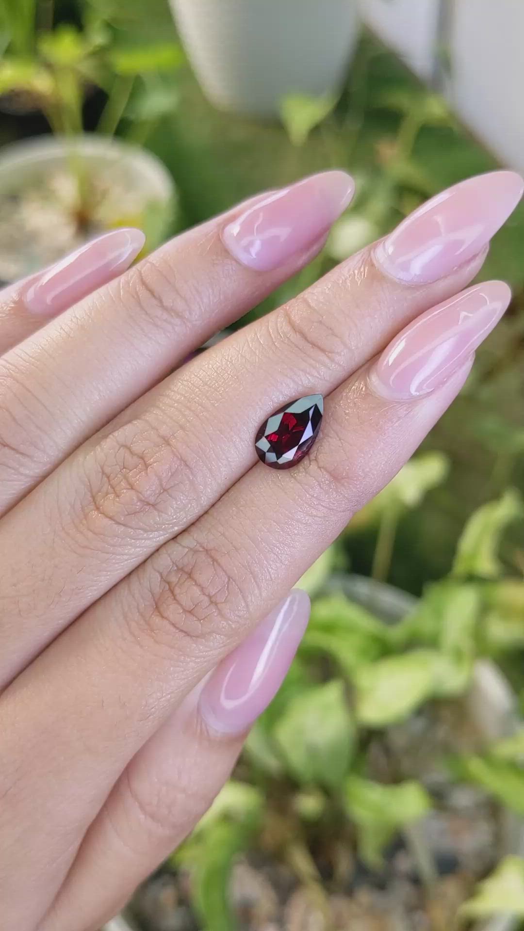 2.05 Ct. Almandine Garnet from Ceylon (Sri Lanka) Size Video