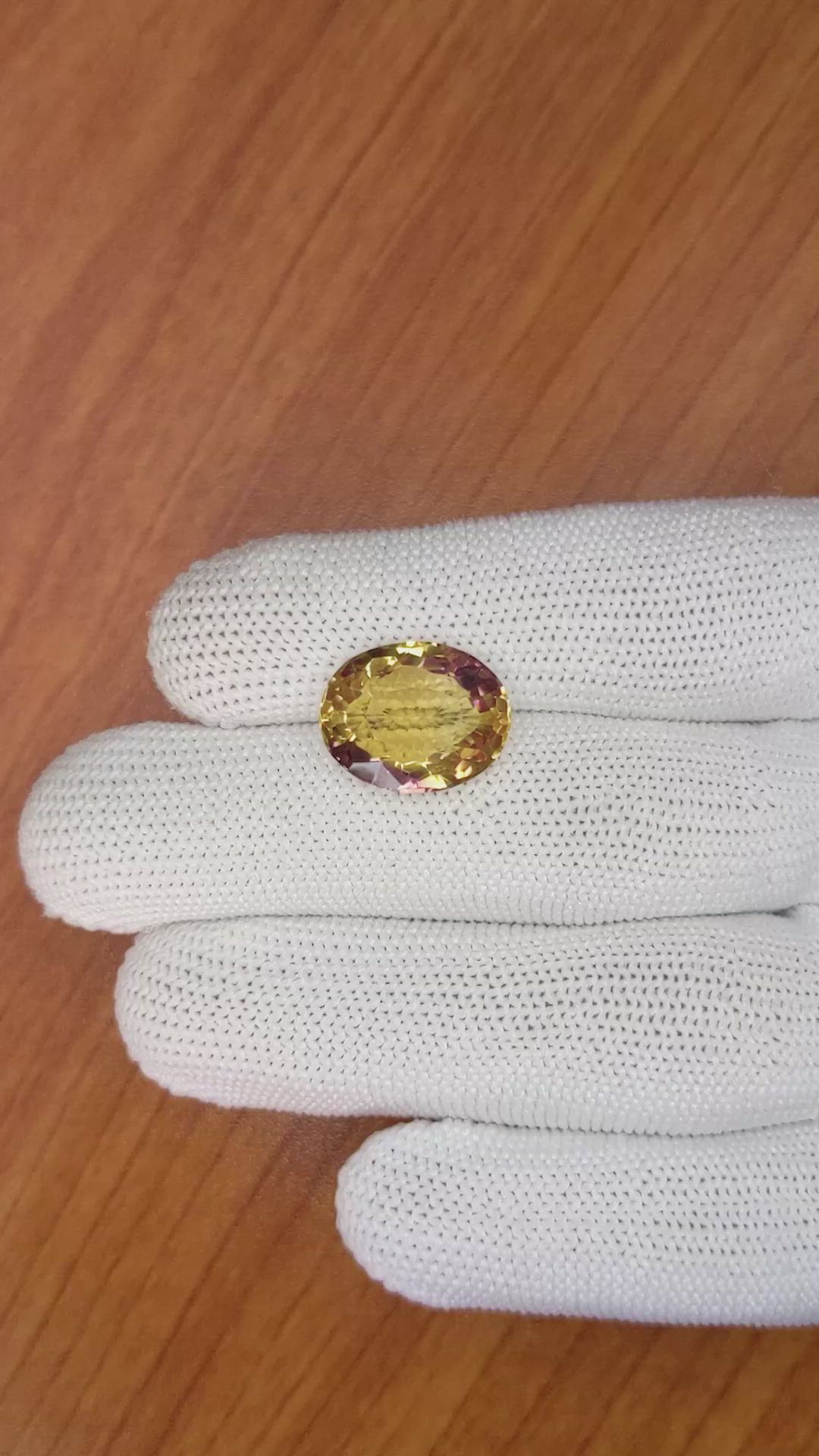 8.63 Ct. Ametrine from Ceylon (Sri Lanka) Size Video