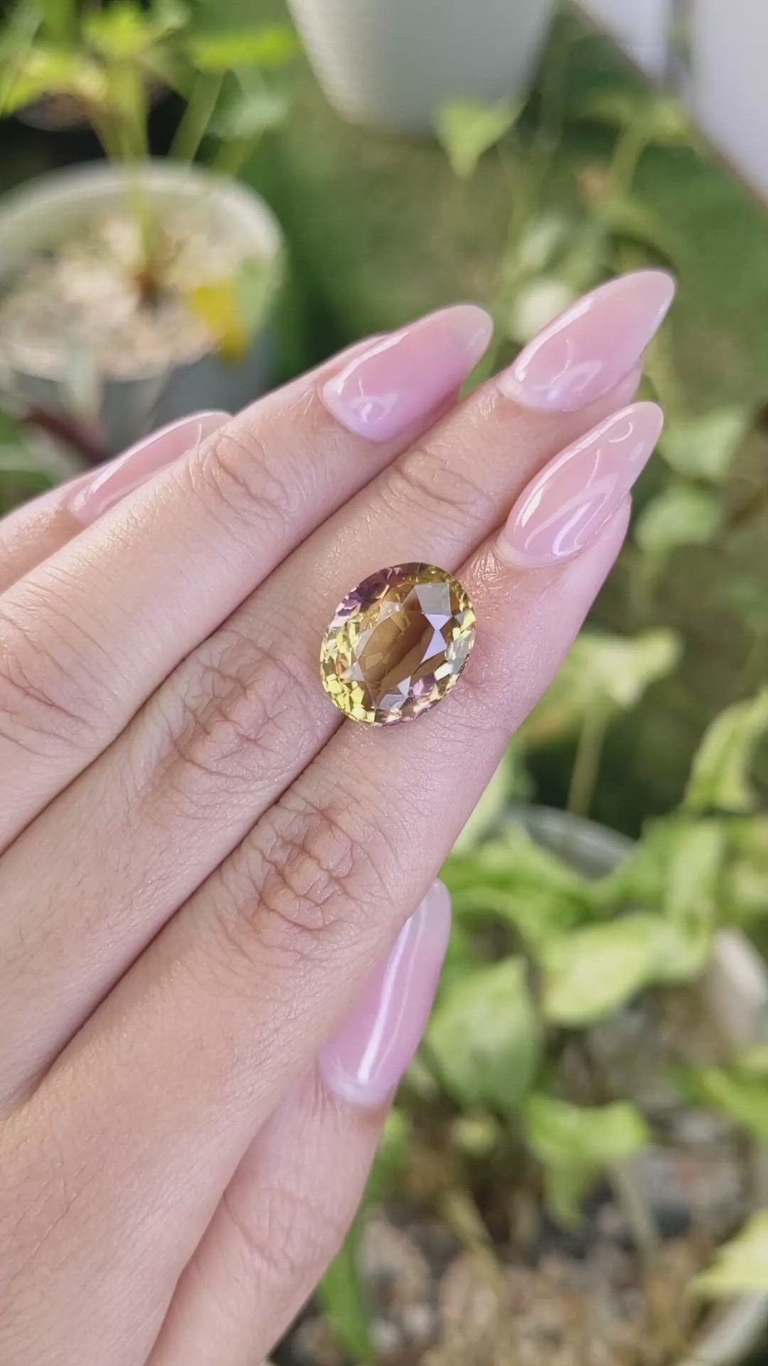 8.63 Ct. Ametrine from Ceylon (Sri Lanka) Size Video