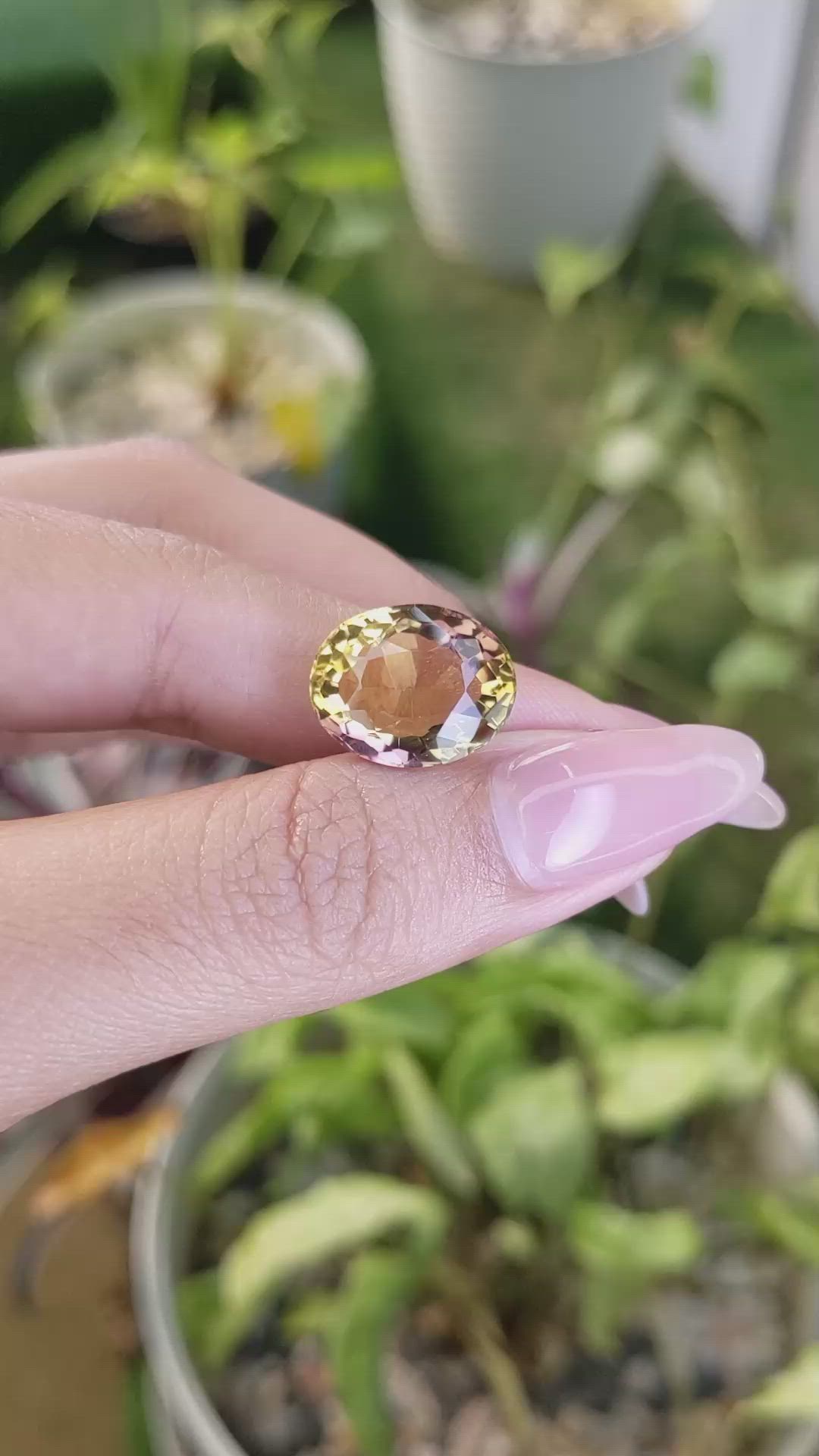 8.63 Ct. Ametrine from Ceylon (Sri Lanka) Size Video