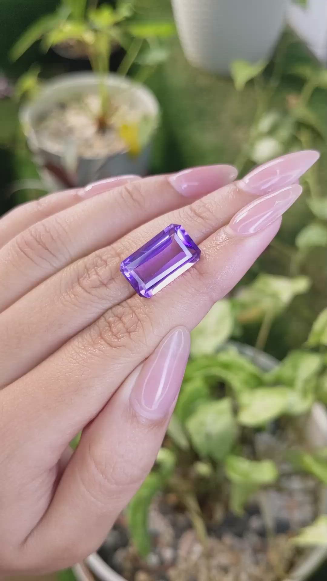 9.53 Ct. Amethyst from Brazil Size Video