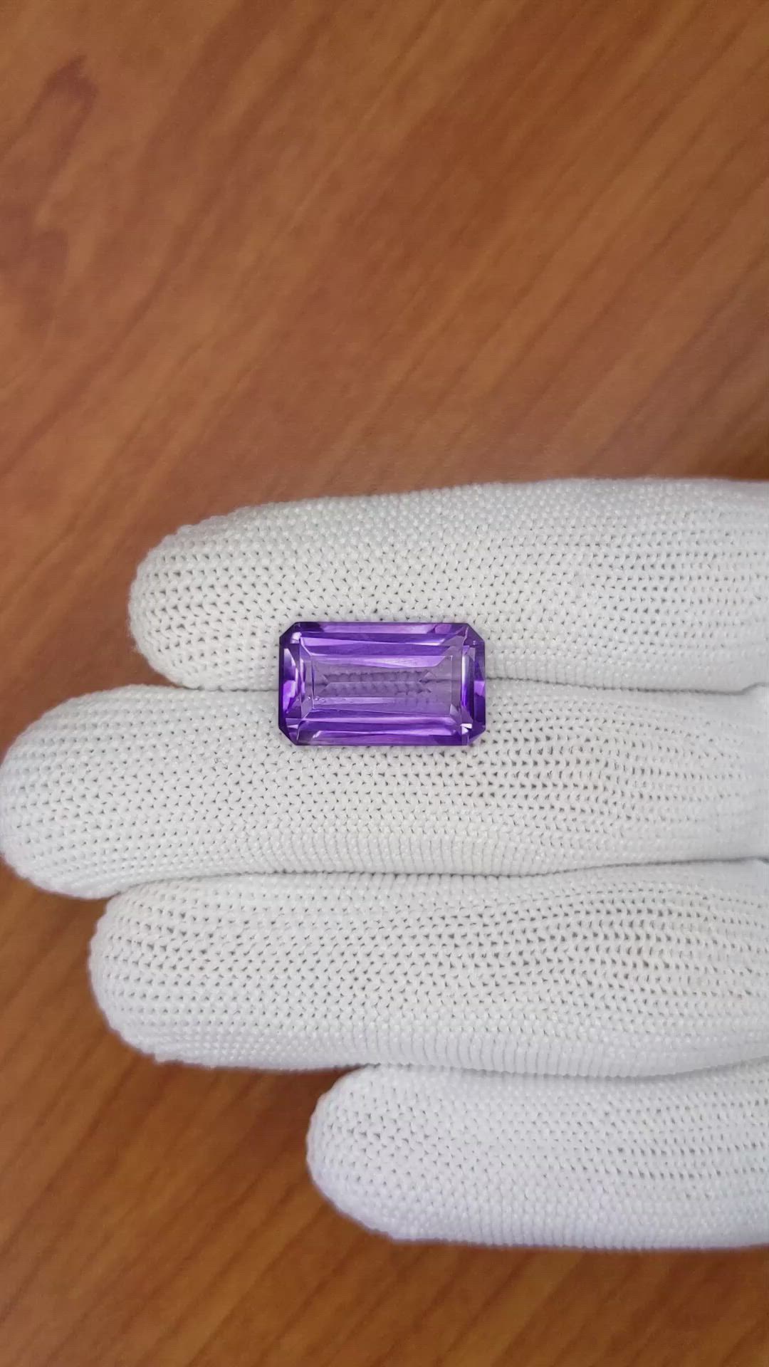 9.53 Ct. Amethyst from Brazil Size Video