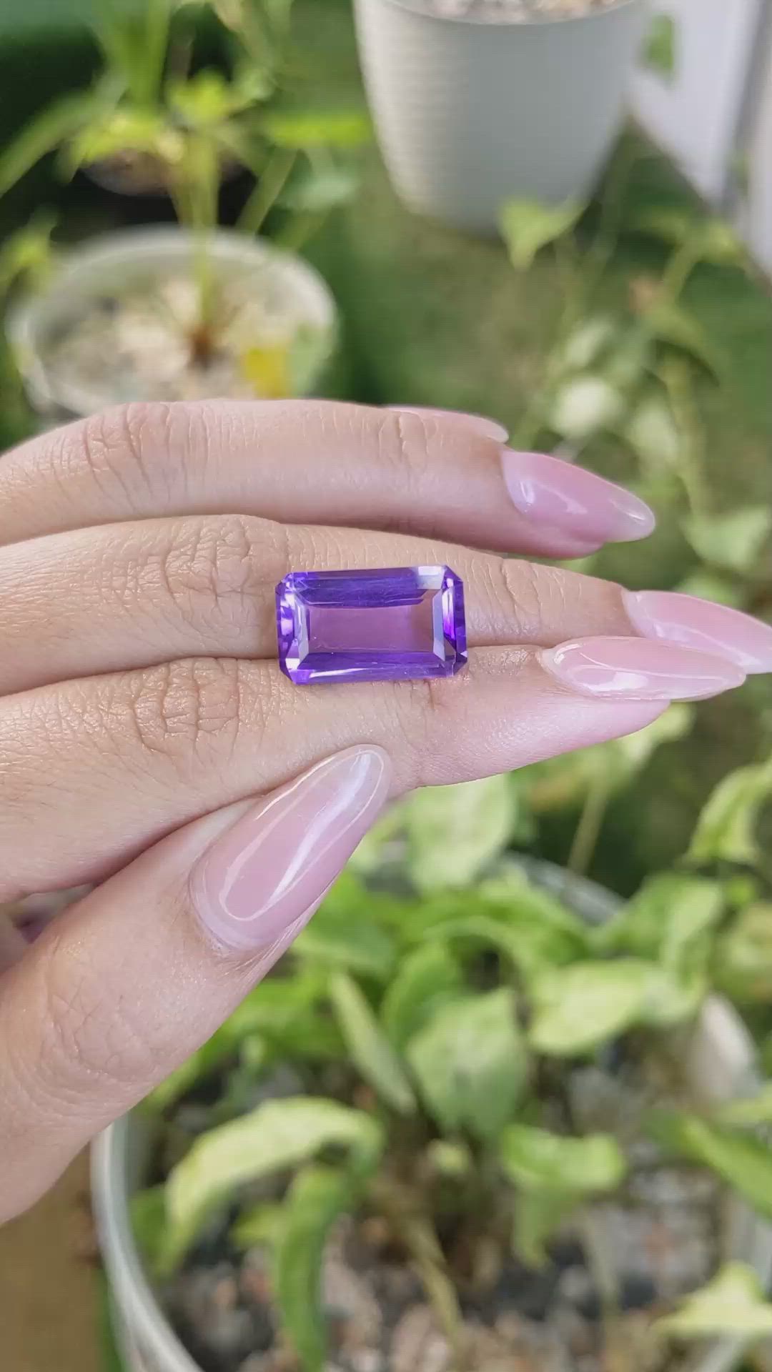 9.53 Ct. Amethyst from Brazil Size Video