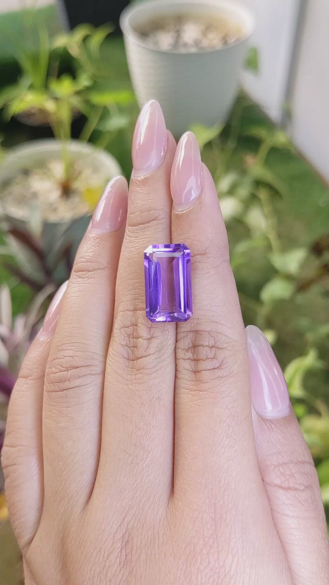 9.53 Ct. Amethyst from Brazil Size Video