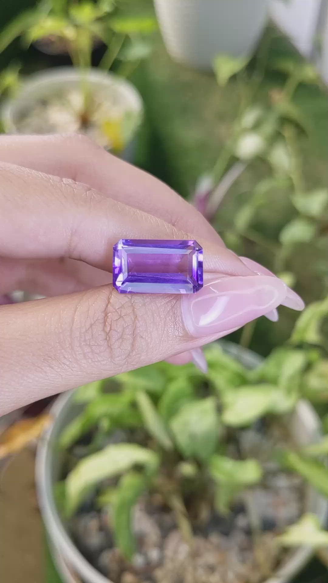 9.53 Ct. Amethyst from Brazil Size Video