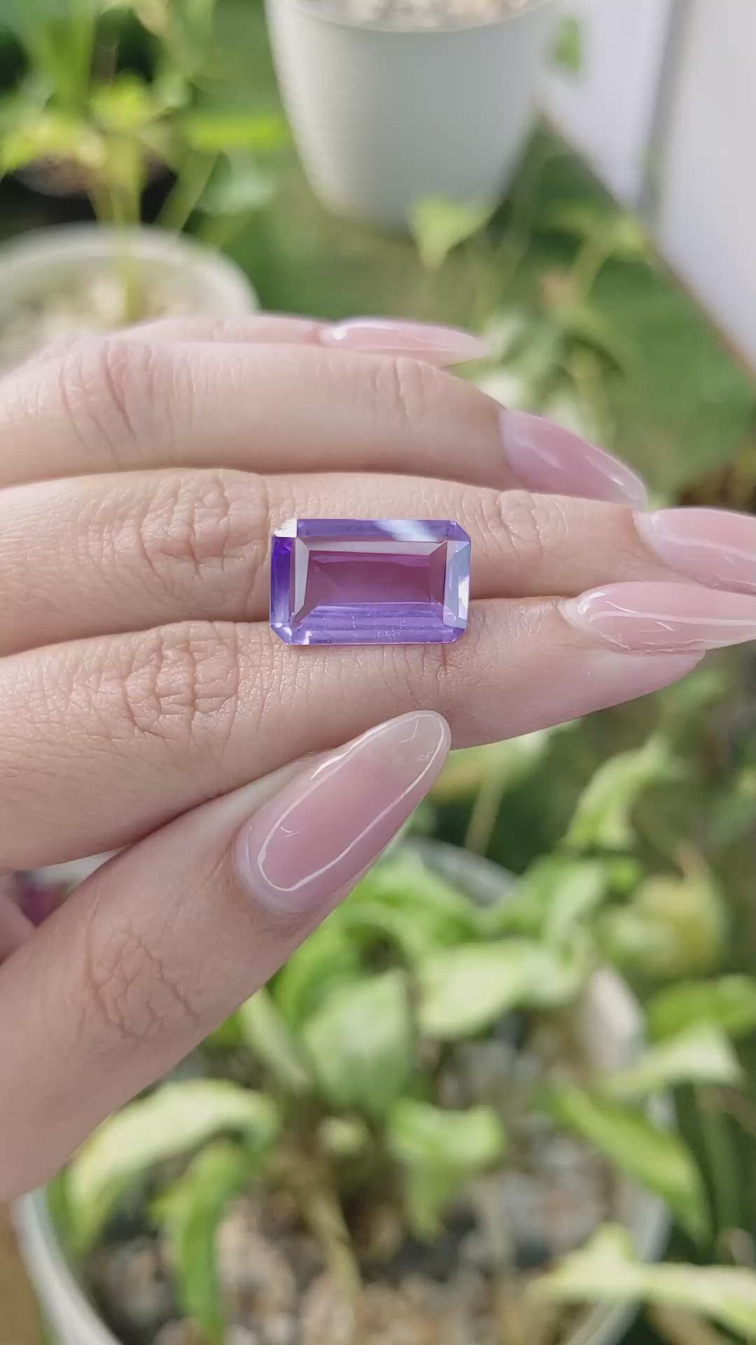 7.34 Ct. Amethyst from Brazil Size Video