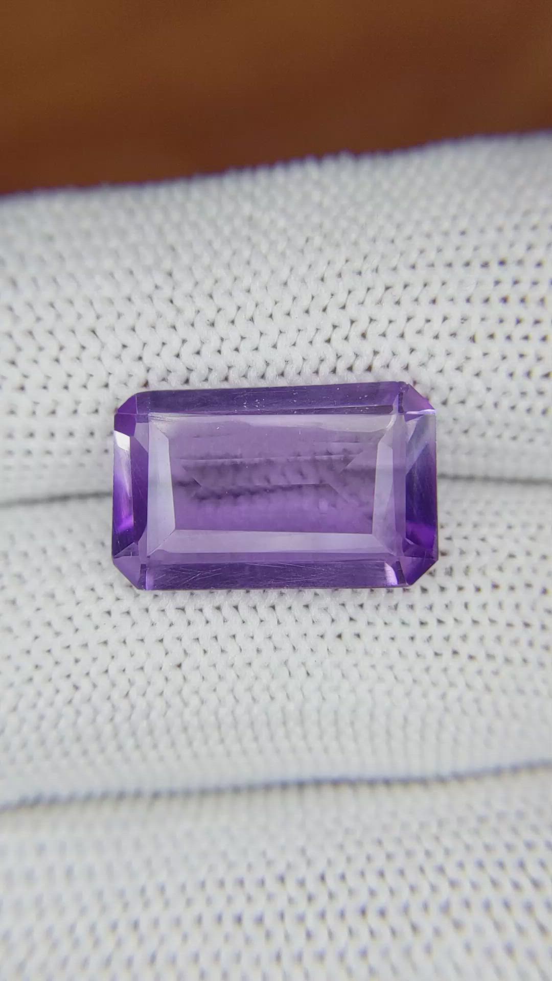 7.34 Ct. Amethyst from Brazil Size Video