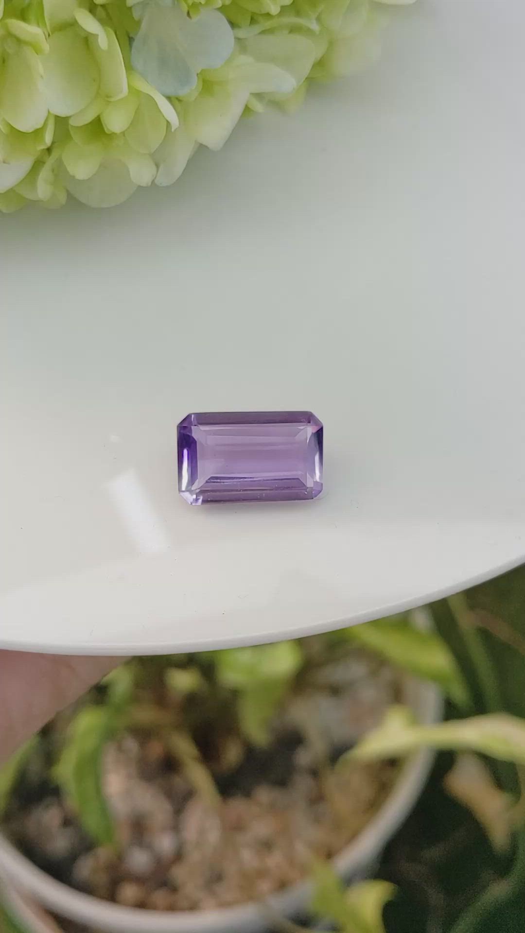 7.34 Ct. Amethyst from Brazil Size Video