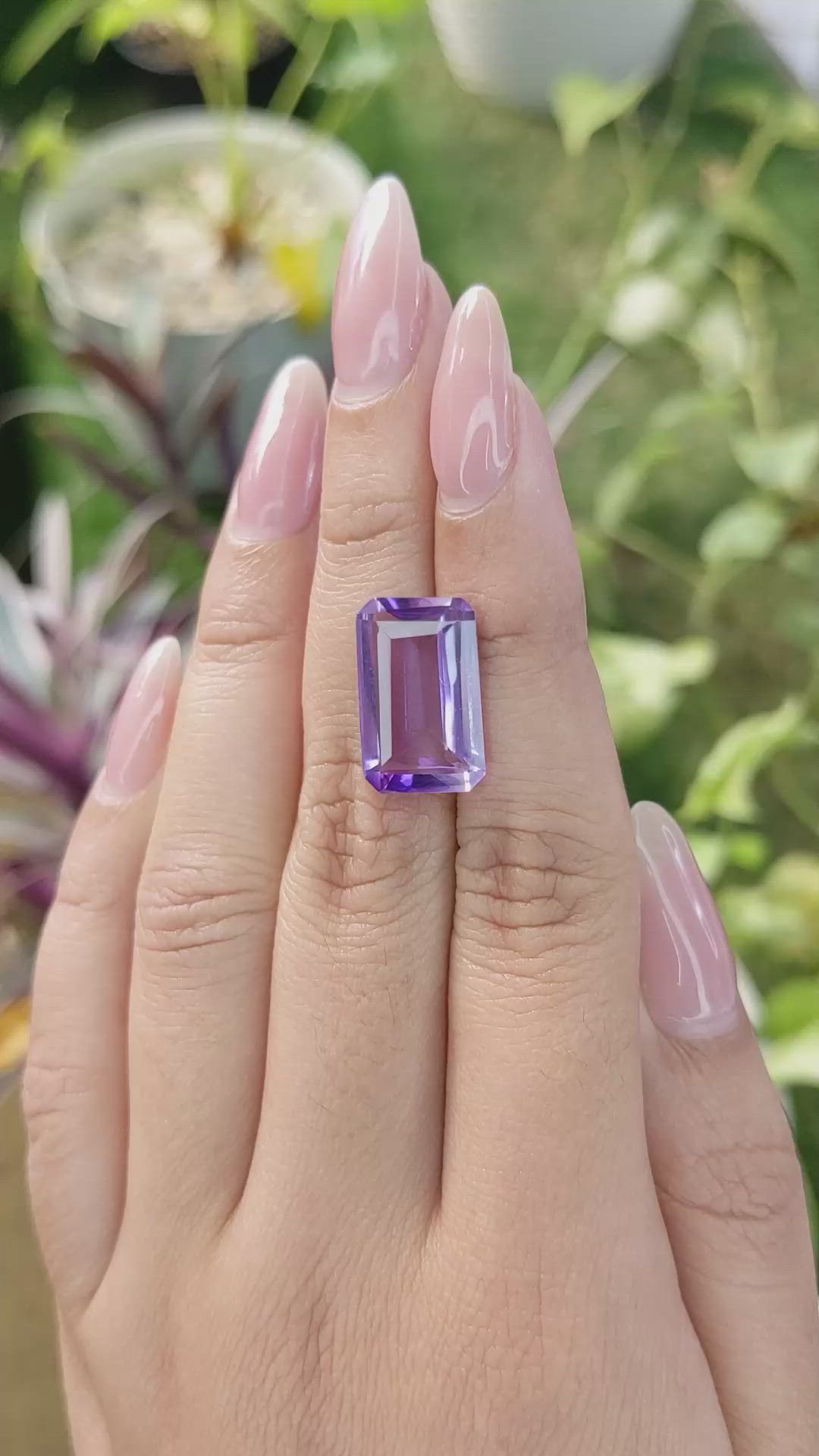 7.34 Ct. Amethyst from Brazil Size Video