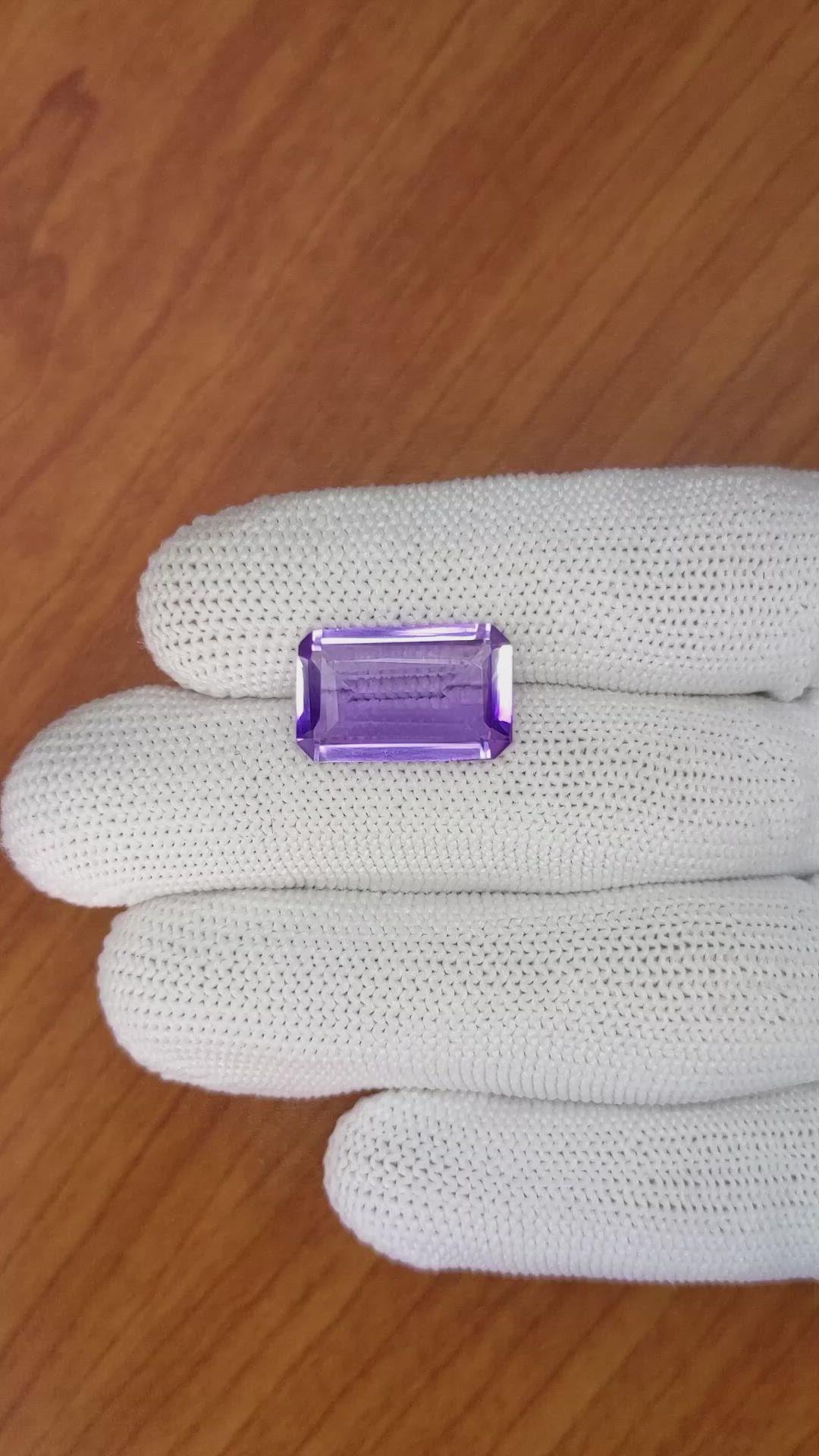 7.34 Ct. Amethyst from Brazil Size Video